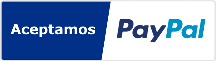 Aceptamos PayPal como metodo de pago