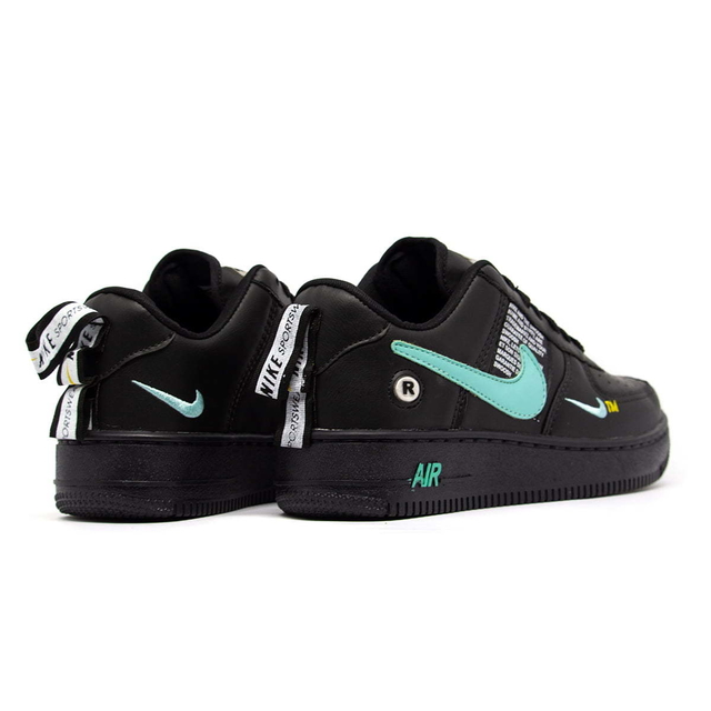 tênis nike air force lv8 utility cano baixo preto verde