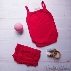 Conjunto rojo body musculosa y bombachudo - comprar online