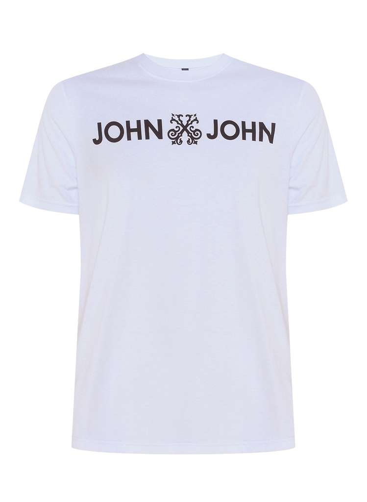 Camiseta John John Half Logo Masculina Branca - Branco