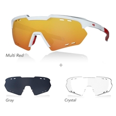 Óculos de Sol HB Shield Evo R Com Três Lentes Road 02 - Branco - comprar online