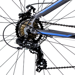 Bicicleta MTB Groove Hype 10 15 21v Grafite/Azul/Preta - loja online