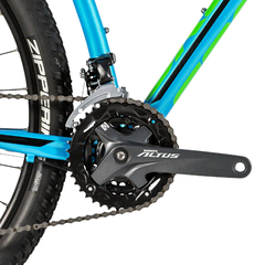 Bicicleta MTB Groove Hype 70 19 27v Azul/Verde/Preto - loja online