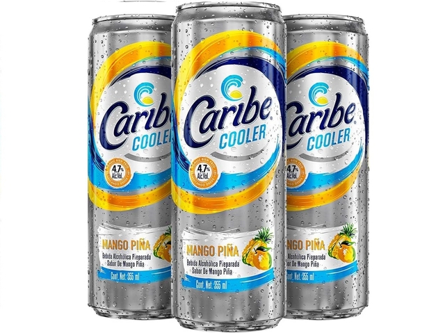 Pack 12 Caribe Cooler Latas 355ml C/u Durazno/Piña/Tinto