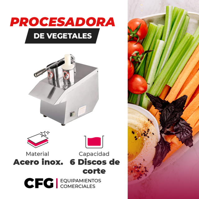 PROCESADORA DE ALIMENTOS INOX 7DISCOS