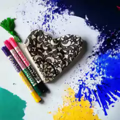 Monedero de Corazon para colorear estilo mandalas