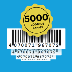 5000 Códigos de Barras EAN-13