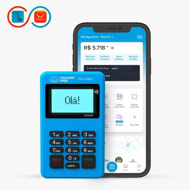 Maquininha Point Mini D-175-BT Bluetooth COM NFC