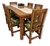 JUEGO DE COMEDOR. MESA 1,60 MTS + 6 SILLAS ANATÓMICAS + CETOL !! EN MADERA NOBLE. AMPLIA GARANTÍA ESTRUCTURAL !!
