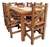JUEGO DE COMEDOR. MESA 1,60 X 0.80 MTS + 6 SILLAS CRUZ ECO + CETOL !! EN MADERA NOBLE.