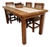 MESA 1,60 MTS EN MADERA NOBLE. %100 MACIZA + CETOL. AMPLIA GARANTÍA ESTRUCTURAL. ENTREGA INMEDIATA !! - Mercado Home