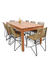 JUEGO DE COMEDOR. ESTILO INDUSTRIAL.MESA 150+ 6 SILLAS TULUM