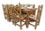JUEGO DE COMEDOR. MESA 1,80 MTS + 8 SILLAS CRUZ ECO + CETOL !! EN MADERA NOBLE. AMPLIA GARANTÍA. MERCADO HOME !!