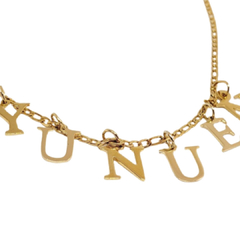 Collar nombre letras colgantes