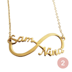 Collar infinito con nombres - comprar en línea