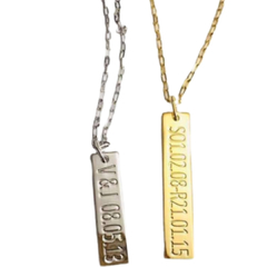 Collar placa grabada