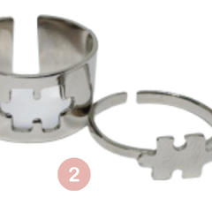 Duo anillo personalizado - comprar en línea
