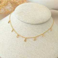 Collar corazones huecos