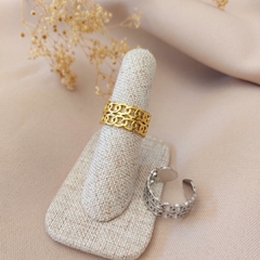 Anillo ajustable doble cadena