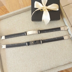 Pulsera de caucho con doble trenza