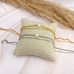 Tobillera doble perla
