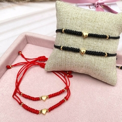 Par de pulseras corazón