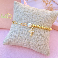 Pulsera cruz mixed