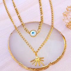 Collar doble chain ojo