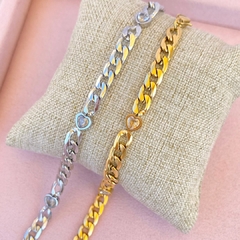 Pulsera chain corazones - comprar en línea