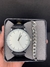 kit Relógio geneva + pulseira de aço + caixinha de acrílico na internet