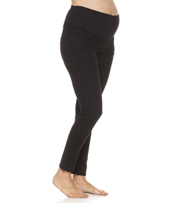 PANTALON GABARDINA ROLO NEGRO - ESPACIO MAMA