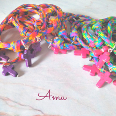 Imagen de Pulsera Cruz en cordón kids (10pz)