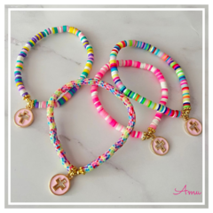 Pulsera Confeti Medalla Esmaltada (10pz) (copia) (copia)