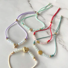 Pulsera Cruz con cristales (10pz) - AMU Regalos