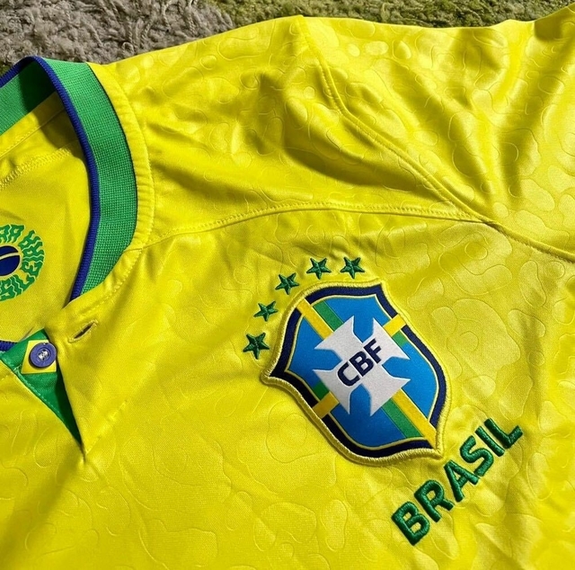 Camisa Seleção Brasileira I 2022 -Amarela por R$ 199,90 - Frete Grá