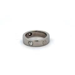 Anillo Estilo Cartier Modelo Love Platino 950 y Brillantes