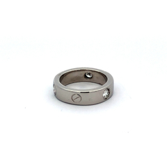 Cartier style ring model love platinum 950 and diamonds - buy online