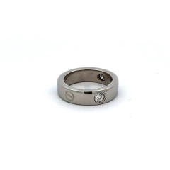 Anillo Estilo Cartier Modelo Love Platino 950 y Brillantes en internet