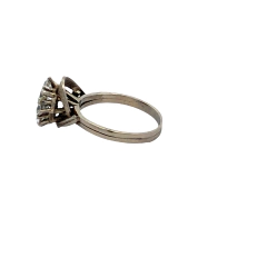 Anillo Roseta Platino 950 Y Brillantes Certificado en internet