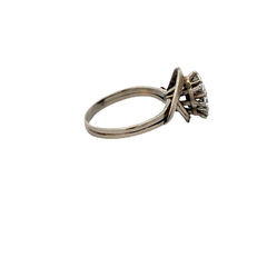 Anillo Roseta Platino 950 Y Brillantes Certificado - Joyería Alvear