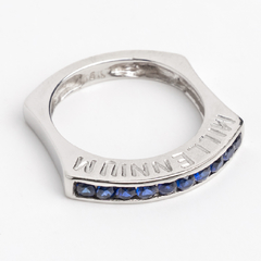 Endless 18 Kt Gold Ring with Natural Sapphires - buy online