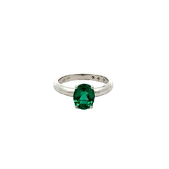 Tourmaline and diamond ring in 18 kt gold