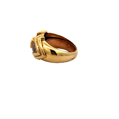 Modern ring in 18 kt gold and diamonds - buy online