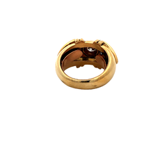 Modern ring in 18 kt gold and diamonds on internet