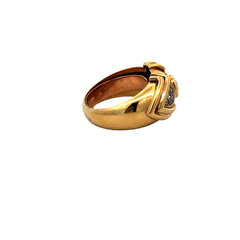 Anillo moderno de oro 18 kt y brillantes - Joyería Alvear