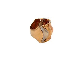 18kt White Red and Yellow Gold Modern Ring on internet