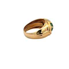 Anillo de Oro 18 Kt Esmeraldas y Brillantes en internet