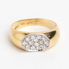 Anillo Pave de Brillantes Oro 18 Kt en internet