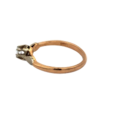 Old solitaire ring 18 kt gold and central sapphire - Joyería Alvear
