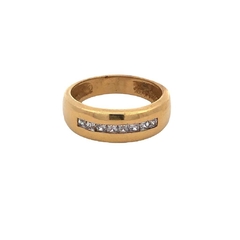 Imagen de Anillo medio sin fin oro 18 kt y Zafiros blancos